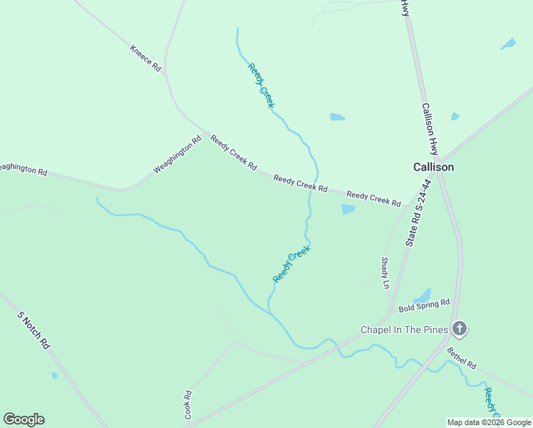 map of restaurants, bars, coffee shops, grocery stores, and more near 1113 Reedy Creek Road in Bradley