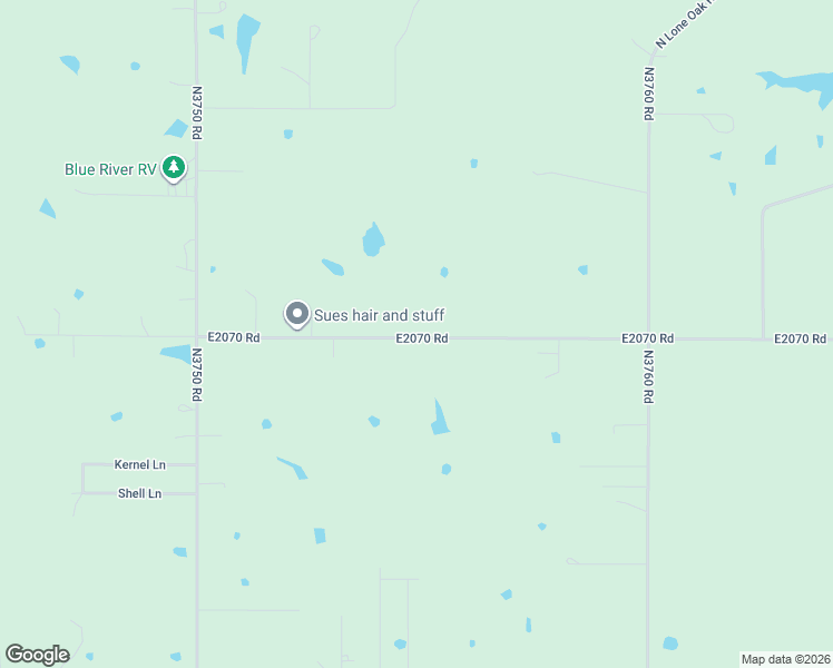 map of restaurants, bars, coffee shops, grocery stores, and more near 589 E2070 Road in Durant
