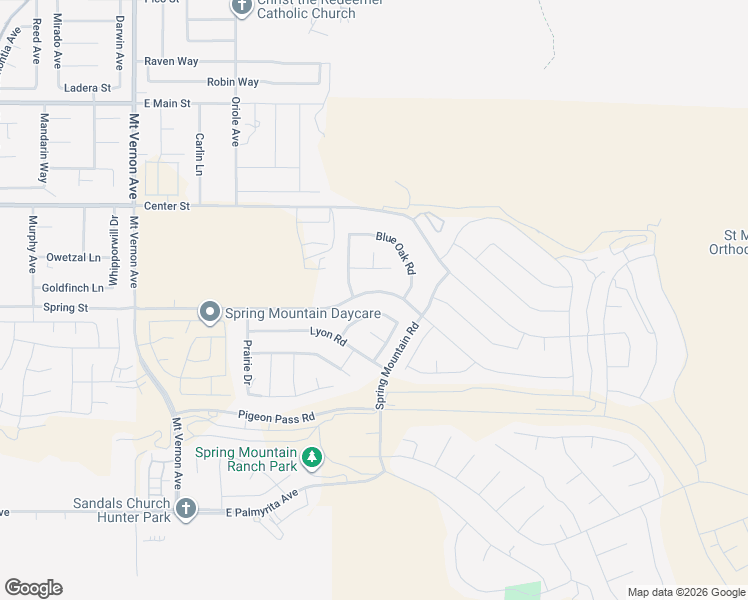 map of restaurants, bars, coffee shops, grocery stores, and more near 20619 Spring Street in Riverside