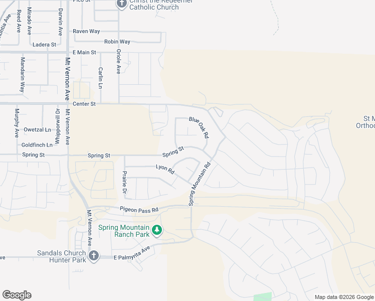 map of restaurants, bars, coffee shops, grocery stores, and more near 20583 Spring Street in Riverside