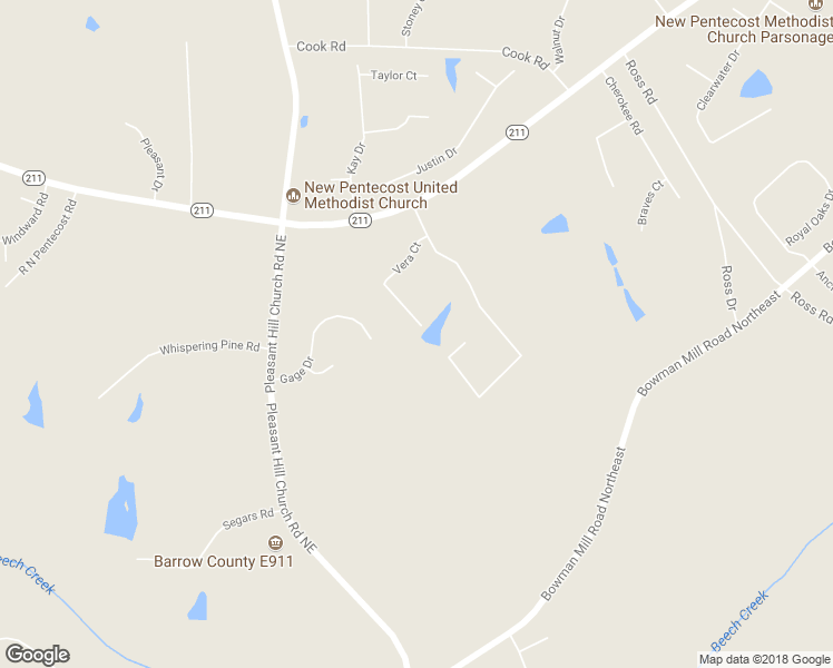 map of restaurants, bars, coffee shops, grocery stores, and more near 985 Vera Court in Winder