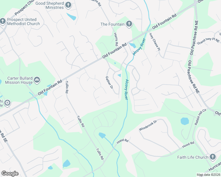 map of restaurants, bars, coffee shops, grocery stores, and more near 1012 Gather Drive in Lawrenceville