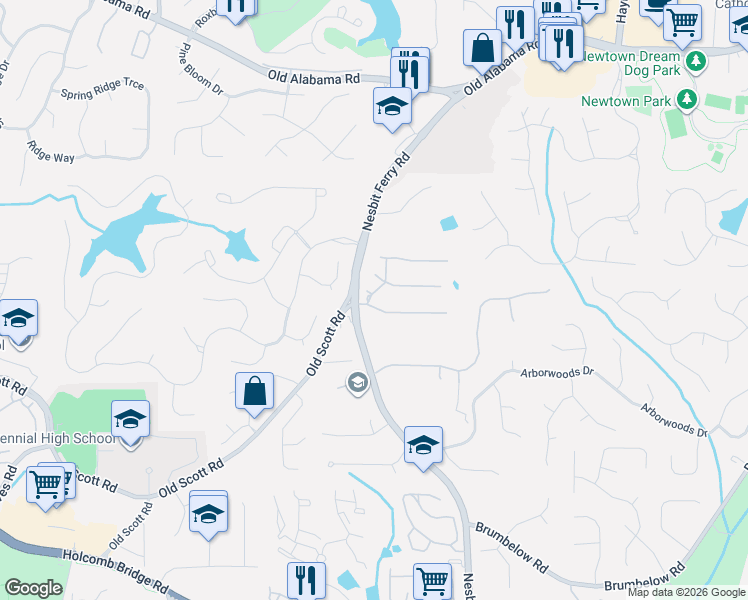 map of restaurants, bars, coffee shops, grocery stores, and more near 420 Saint Regis Drive in Alpharetta
