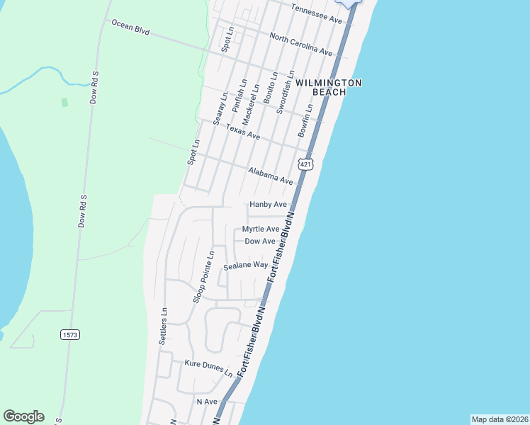map of restaurants, bars, coffee shops, grocery stores, and more near 116 Ocean View Avenue in Carolina Beach