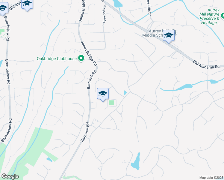 map of restaurants, bars, coffee shops, grocery stores, and more near 1100 Kensington Court in Alpharetta