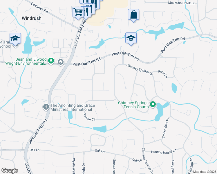 map of restaurants, bars, coffee shops, grocery stores, and more near 4347 Vienna Way in Marietta