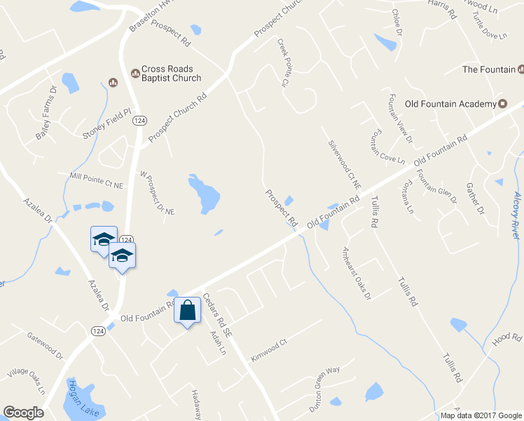 map of restaurants, bars, coffee shops, grocery stores, and more near 1909 Prospect Road in Lawrenceville