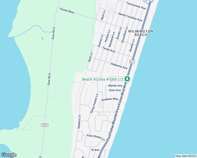 map of restaurants, bars, coffee shops, grocery stores, and more near 825 Settlers Lane in Kure Beach