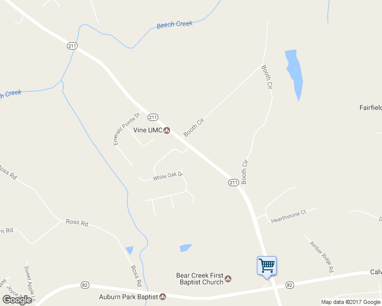 map of restaurants, bars, coffee shops, grocery stores, and more near 1400 Red Oak Way in Winder