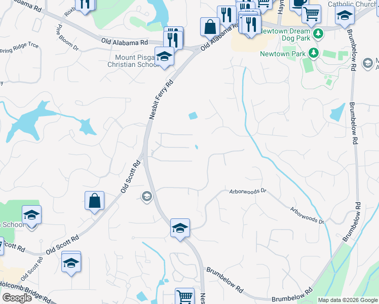 map of restaurants, bars, coffee shops, grocery stores, and more near 275 Vidaulan Court in Alpharetta