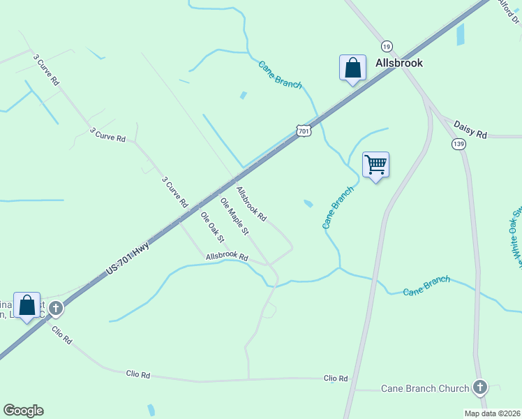 map of restaurants, bars, coffee shops, grocery stores, and more near 344 Allsbrook Road in Loris
