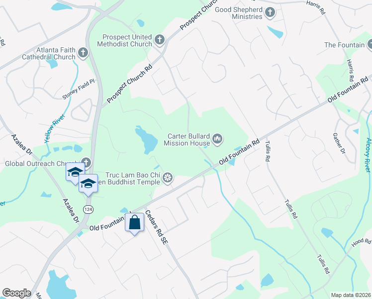 map of restaurants, bars, coffee shops, grocery stores, and more near 1909 Prospect Road in Lawrenceville