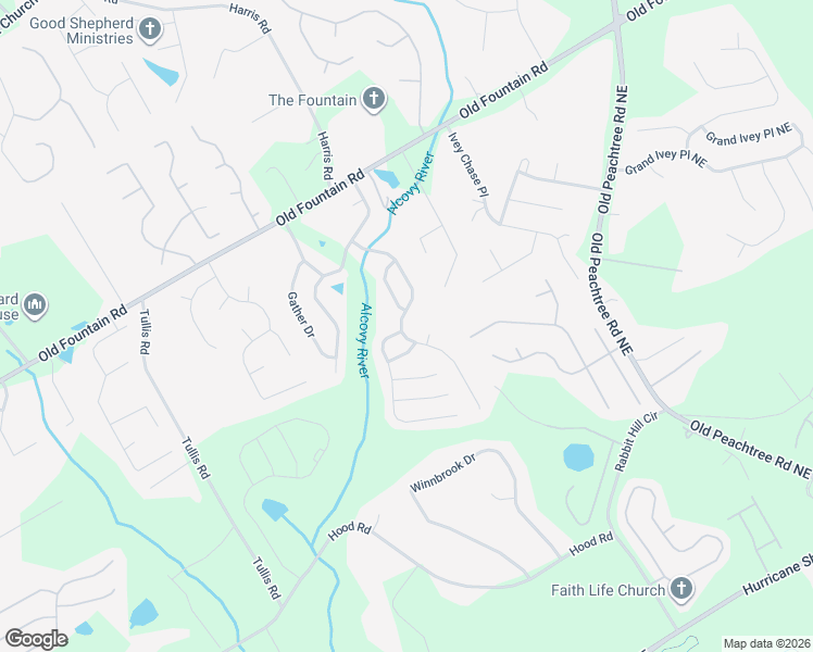 map of restaurants, bars, coffee shops, grocery stores, and more near 895 Westmoreland Lane Northeast in Lawrenceville