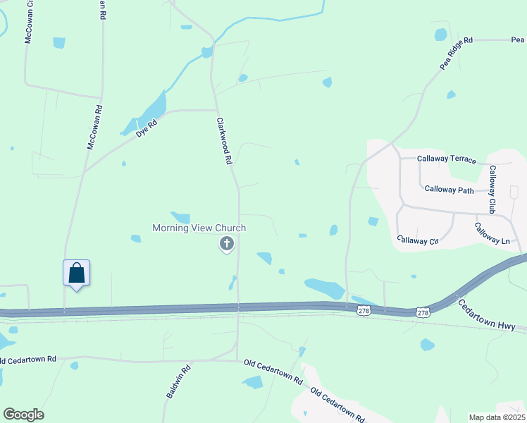 map of restaurants, bars, coffee shops, grocery stores, and more near 93 Garrett Road in Rockmart
