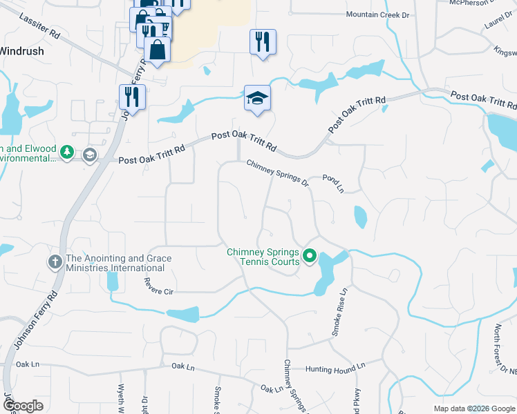 map of restaurants, bars, coffee shops, grocery stores, and more near 2757 Hearthstone Circle in Marietta