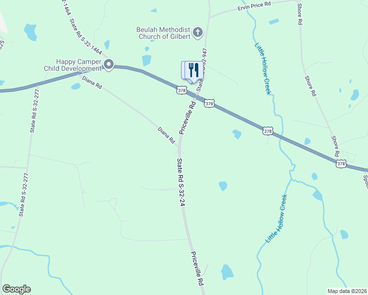 map of restaurants, bars, coffee shops, grocery stores, and more near 2902 Priceville Road in Gilbert