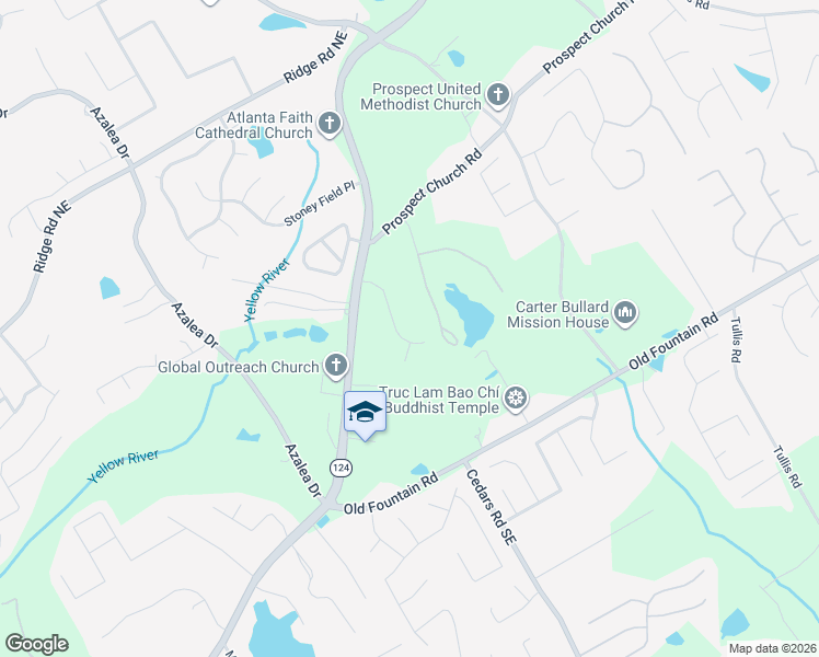 map of restaurants, bars, coffee shops, grocery stores, and more near 1434 West Prospect Drive Northeast in Lawrenceville