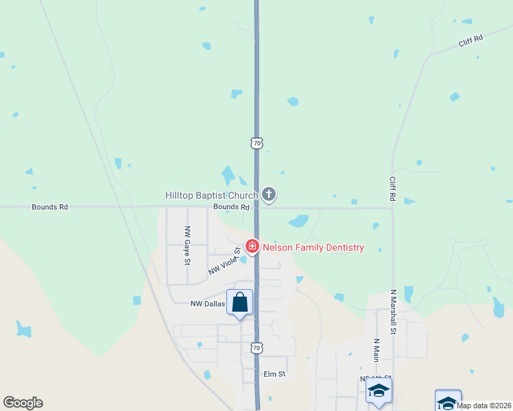 map of restaurants, bars, coffee shops, grocery stores, and more near 1184 Highway 70 North in Kingston