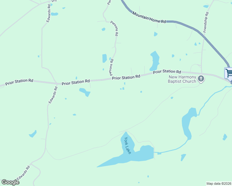map of restaurants, bars, coffee shops, grocery stores, and more near 1343 Prior Station Road in Cedartown