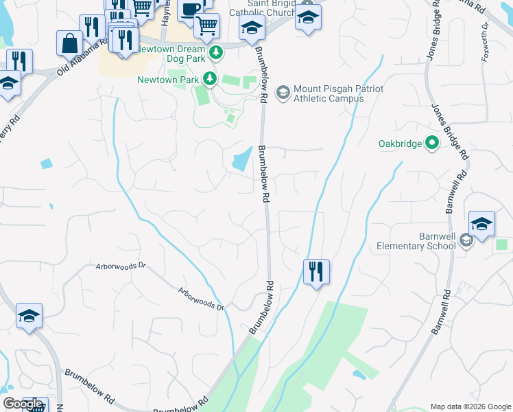 map of restaurants, bars, coffee shops, grocery stores, and more near 140 Knighthood Court in Alpharetta