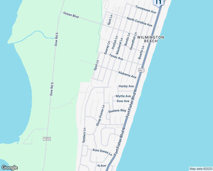 map of restaurants, bars, coffee shops, grocery stores, and more near 824 Settlers Lane in Kure Beach