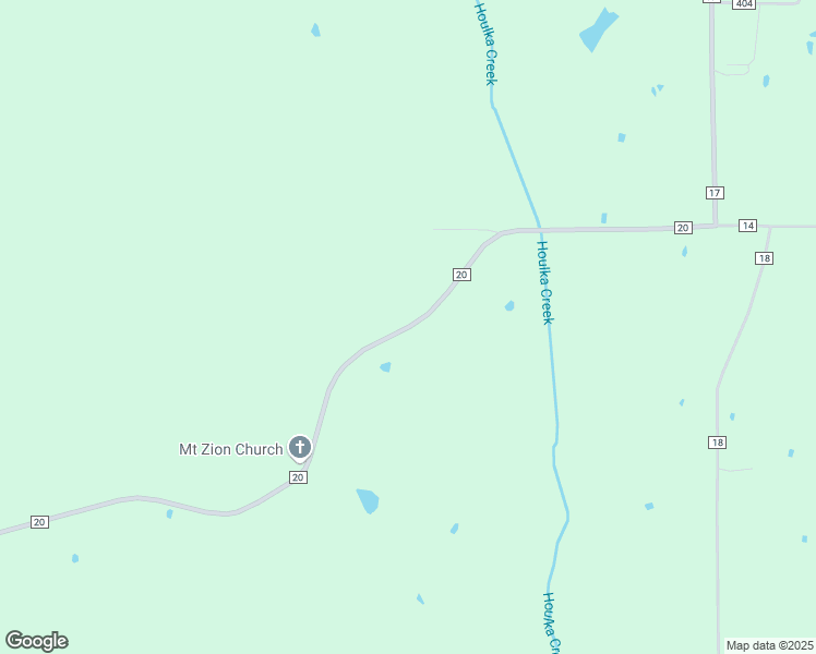 map of restaurants, bars, coffee shops, grocery stores, and more near 1538 County Road 20 in New Houlka