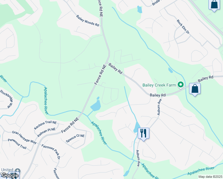 map of restaurants, bars, coffee shops, grocery stores, and more near in Dacula