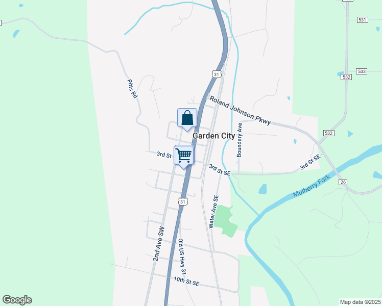 map of restaurants, bars, coffee shops, grocery stores, and more near in Garden City