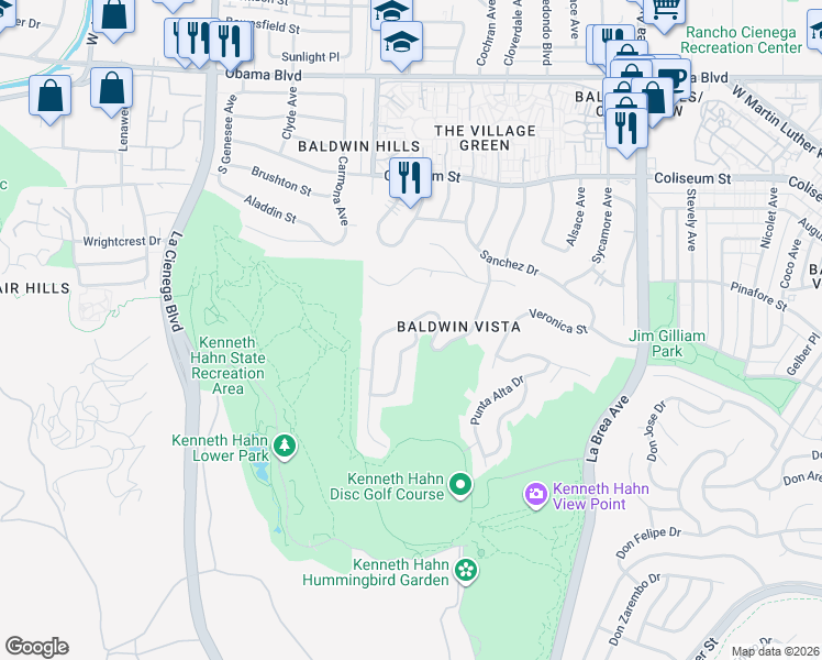 map of restaurants, bars, coffee shops, grocery stores, and more near 4102 Cloverdale Avenue in Los Angeles