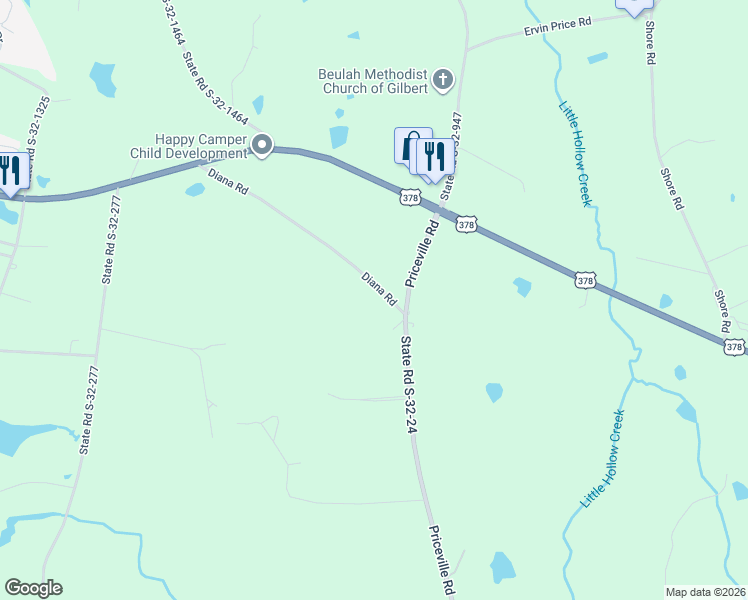 map of restaurants, bars, coffee shops, grocery stores, and more near 250 Diana Road in Gilbert