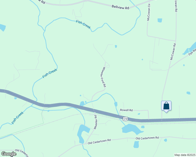 map of restaurants, bars, coffee shops, grocery stores, and more near 189 Wheeler-Ford Road in Rockmart