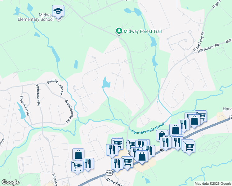 map of restaurants, bars, coffee shops, grocery stores, and more near 533 Corley Manor Court in Lexington