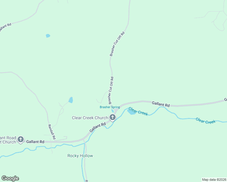 map of restaurants, bars, coffee shops, grocery stores, and more near 174 Brasher Cut Off Road in Gallant