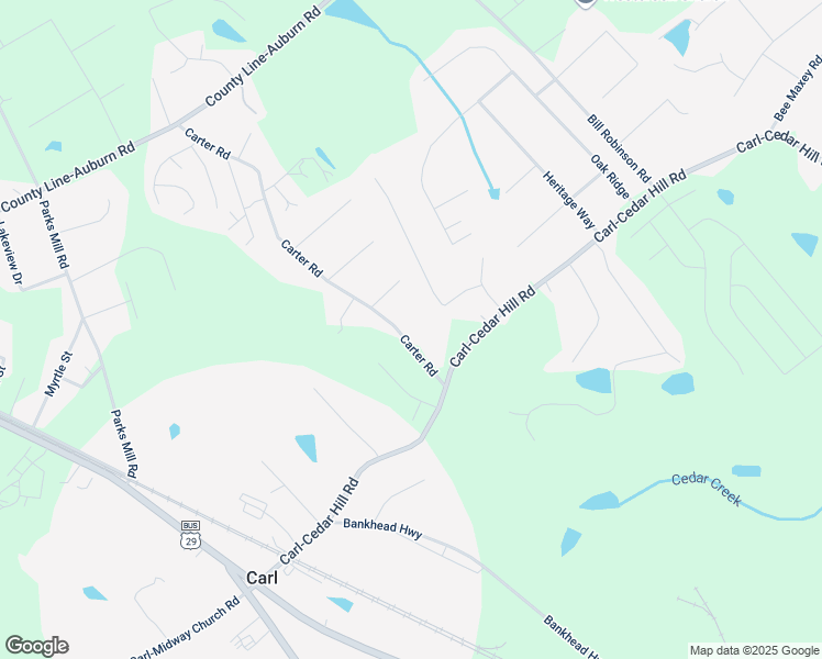 map of restaurants, bars, coffee shops, grocery stores, and more near 179 Carter Road in Auburn