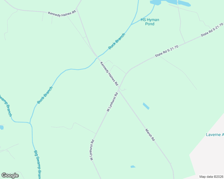 map of restaurants, bars, coffee shops, grocery stores, and more near 105 West Lynhurst Road in Pamplico