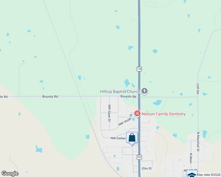 map of restaurants, bars, coffee shops, grocery stores, and more near 1216 Northwest Gaye Street in Kingston