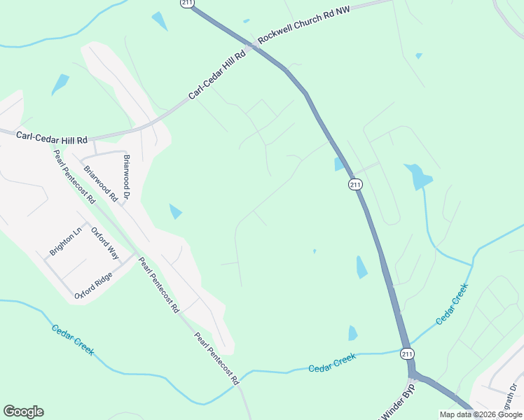 map of restaurants, bars, coffee shops, grocery stores, and more near 630 Huntington Trce in Winder