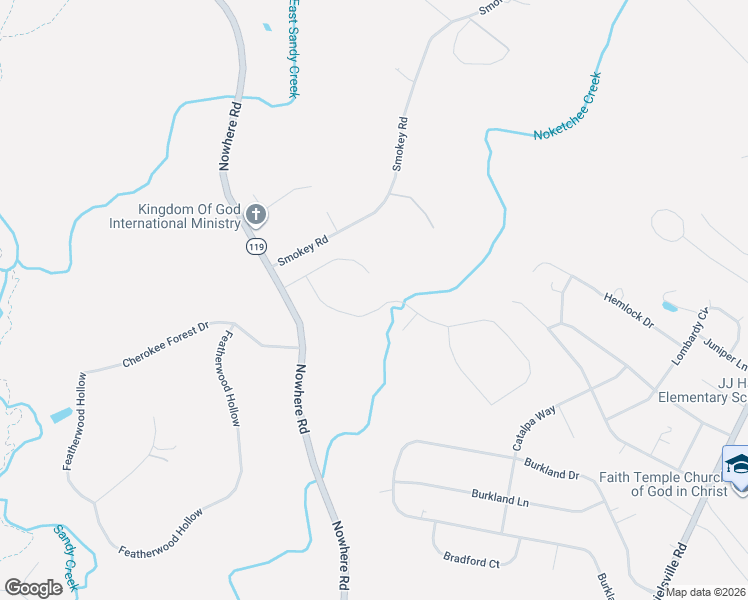 map of restaurants, bars, coffee shops, grocery stores, and more near 185 Noketchee Dr in Athens