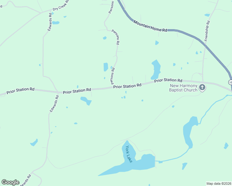 map of restaurants, bars, coffee shops, grocery stores, and more near 1343 Prior Station Road in Cedartown