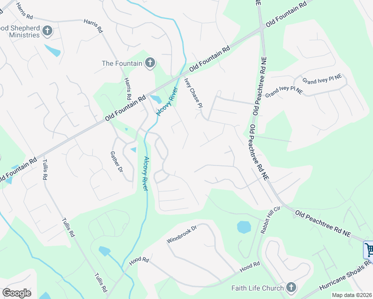 map of restaurants, bars, coffee shops, grocery stores, and more near 1005 Brighton Cove Trail in Lawrenceville