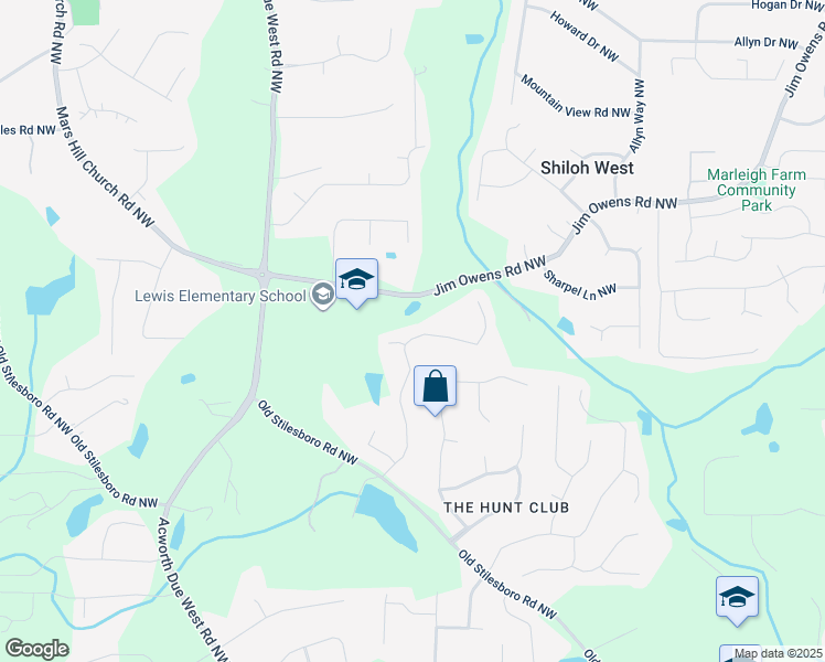 map of restaurants, bars, coffee shops, grocery stores, and more near 3924 Lorien Way Northwest in Kennesaw