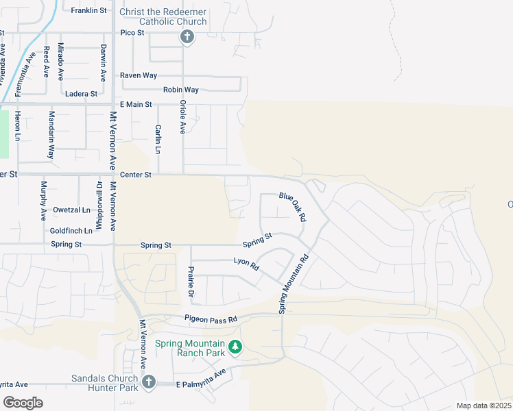 map of restaurants, bars, coffee shops, grocery stores, and more near 7387 Silverspot Road in Riverside