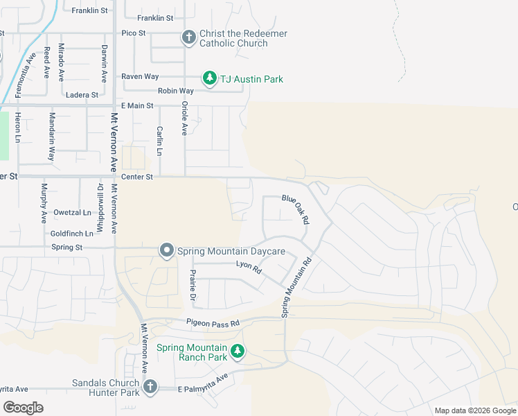 map of restaurants, bars, coffee shops, grocery stores, and more near 7387 Silverspot Road in Riverside