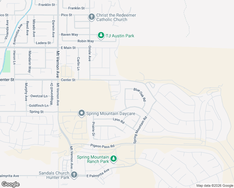 map of restaurants, bars, coffee shops, grocery stores, and more near 7374 Autumn Gold Court in Riverside