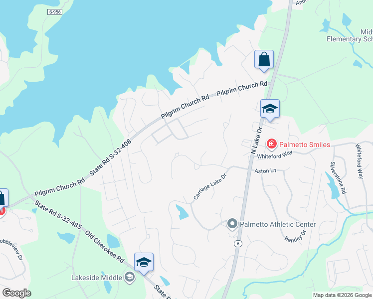 map of restaurants, bars, coffee shops, grocery stores, and more near 134 Carriage Hill Drive in Lexington