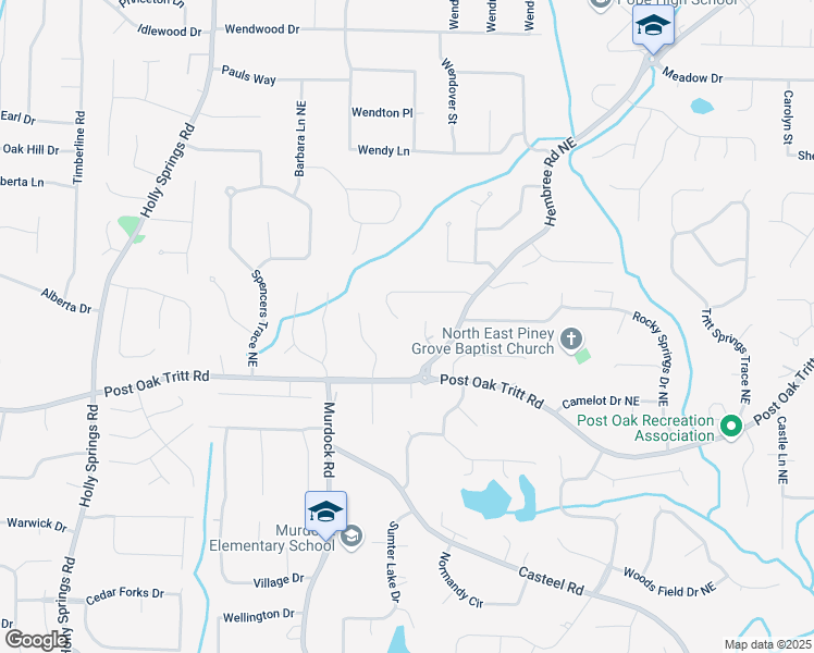 map of restaurants, bars, coffee shops, grocery stores, and more near 3070 Branford Court in Marietta