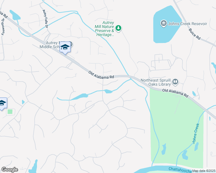 map of restaurants, bars, coffee shops, grocery stores, and more near 20 Dover Cliff Way in Alpharetta