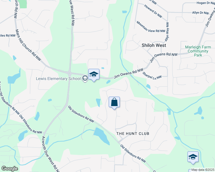 map of restaurants, bars, coffee shops, grocery stores, and more near 3924 Lorien Way Northwest in Kennesaw