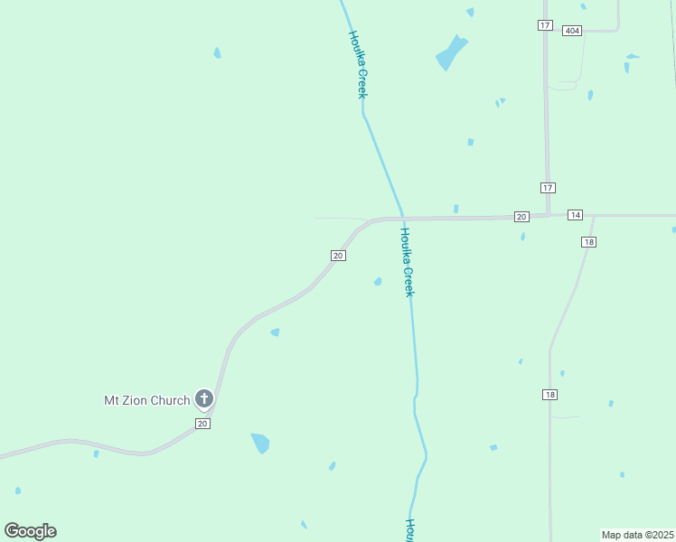map of restaurants, bars, coffee shops, grocery stores, and more near 1538-1614 County Road 20 in New Houlka