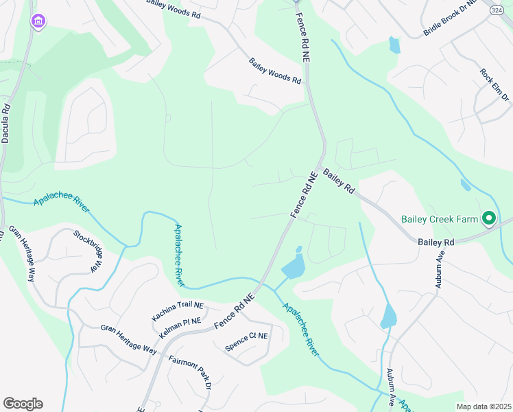map of restaurants, bars, coffee shops, grocery stores, and more near 443 4 Seasons Court Northeast in Dacula